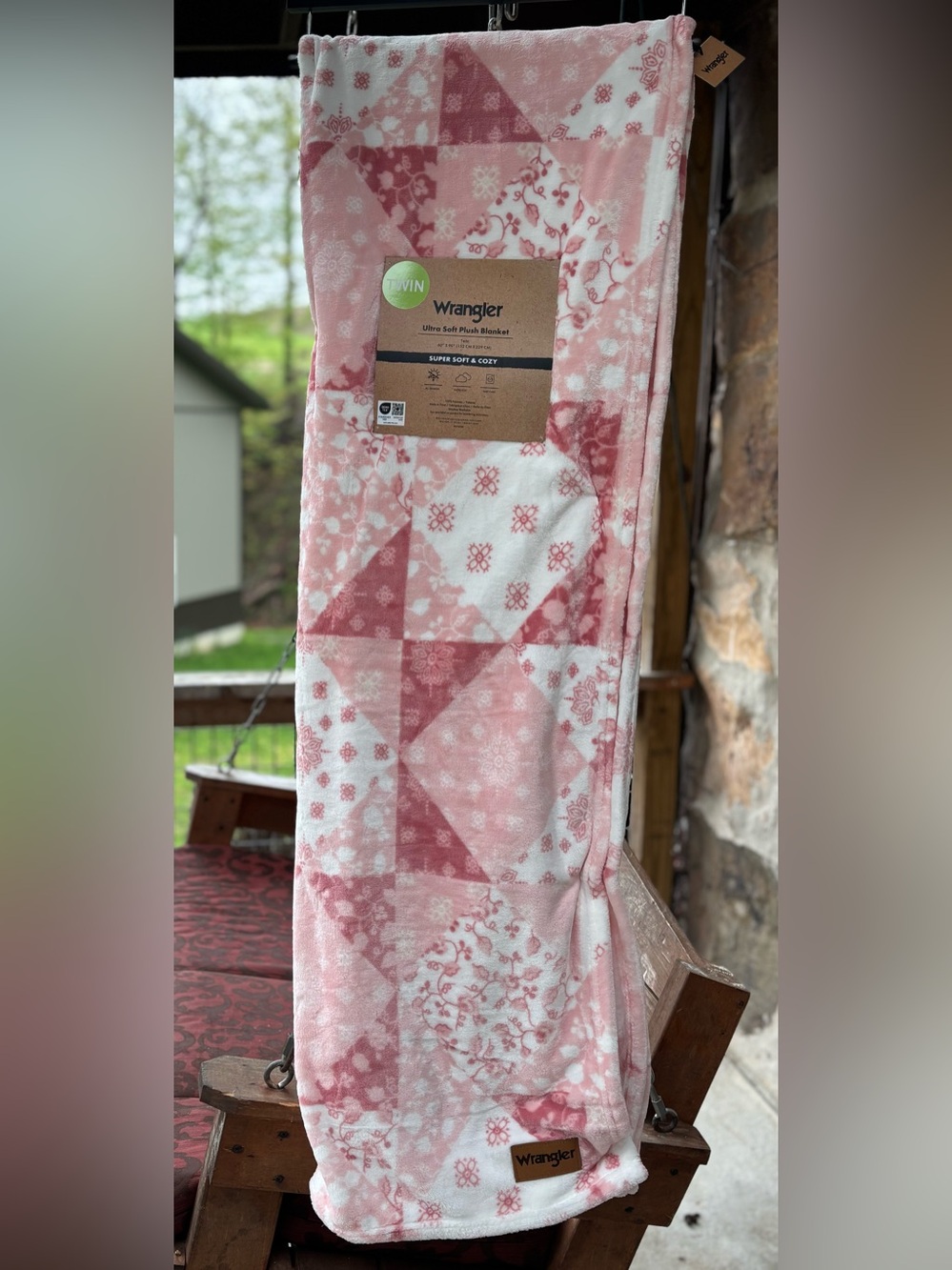 Nwt Wrangler Pink Paisley Twin Blanket